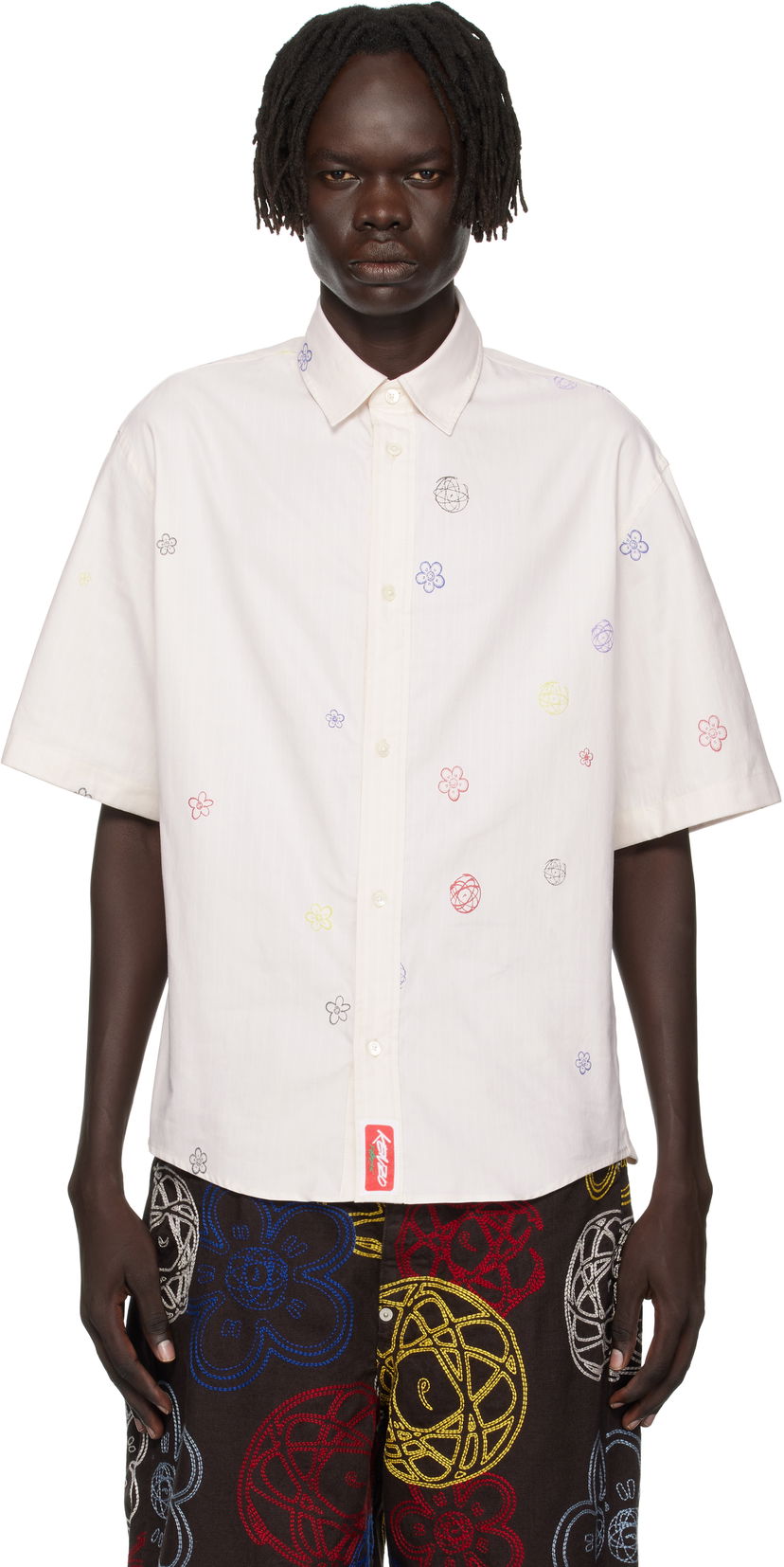 Košulja KENZO Kenzo Paris Futura 2000 Edition Embroidered Shirt Bijela | FF65CH1279IJ