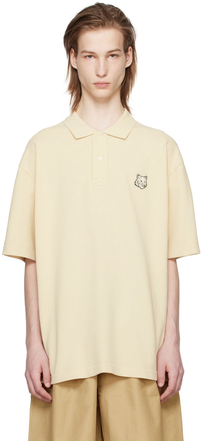 Polo majica MAISON KITSUNÉ Maison Kitsuné Bold Fox Head Polo Žuta | MM00202KJ7010P205