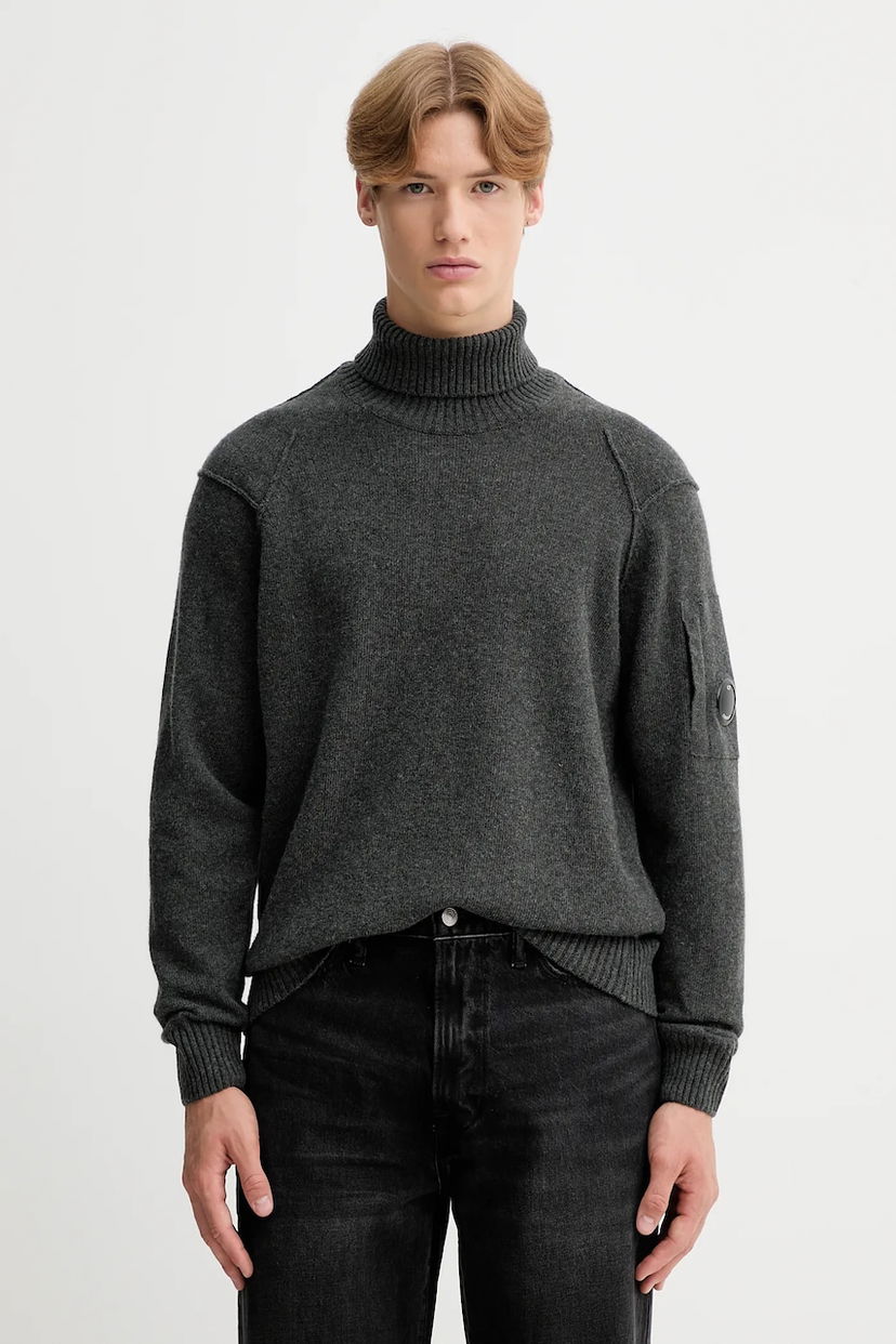 Džemper C.P. Company C.P. Company Turtleneck Sweater Siva | 19CMKN166A110149A