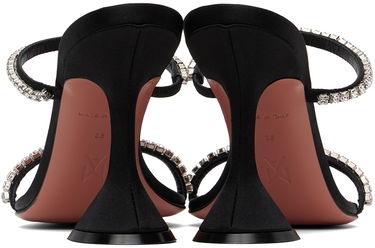 Dodaci Amina Muaddi Amina Muaddi Gilda Crystal-Embellished Satin Heeled Sandals Crna | GILDA SLIPPER CL SATIN, 1