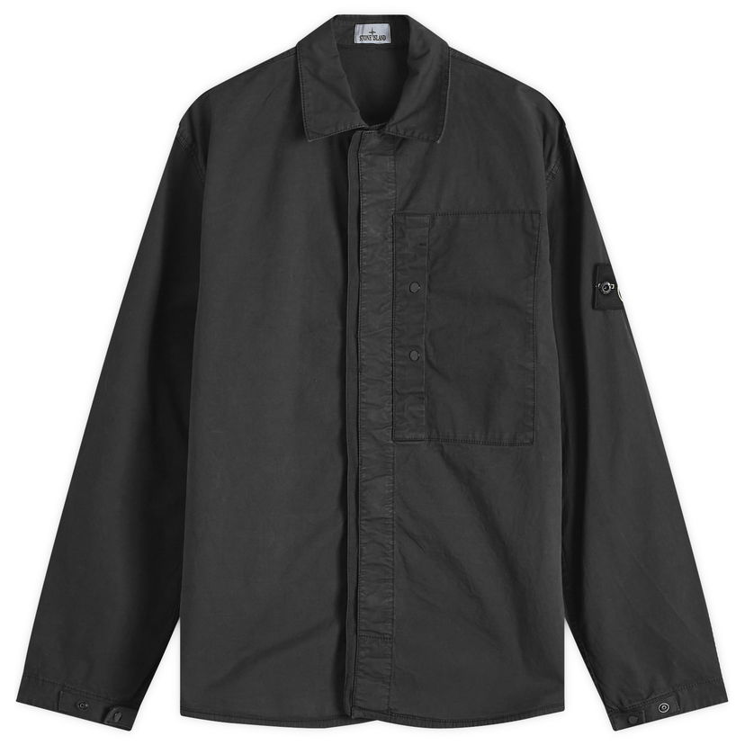 Košulja Stone Island Stone Island Supima Cotton Twill Stretch-TC Shirt Jacket Crna | K1S151200033-V0029