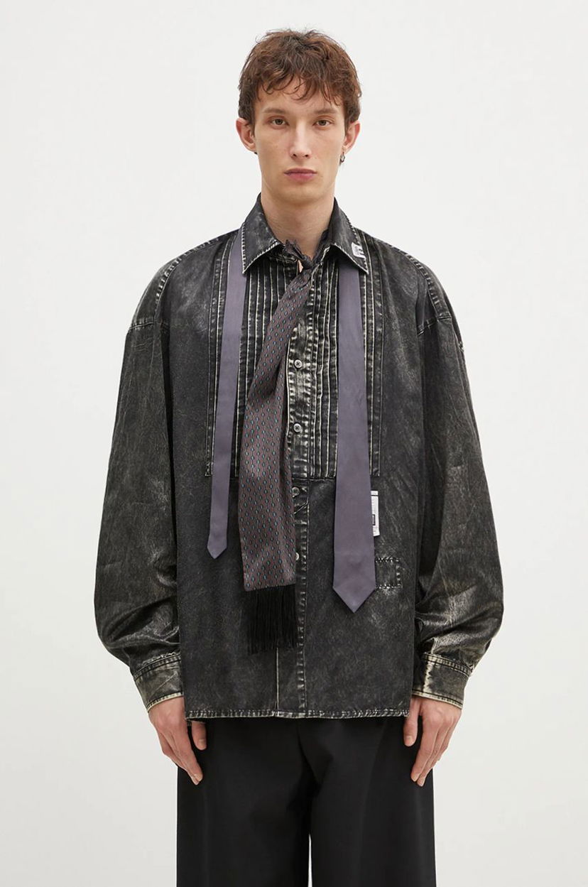 Košulja Maison MIHARA YASUHIRO Maison MIHARA YASUHIRO Accessories Mixed Relaxed Longsleeve Shirt Siva | J13SH185