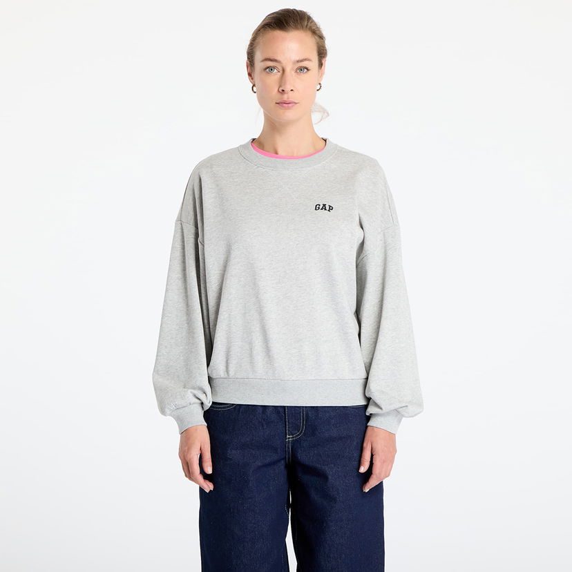 Dukserice GAP Oversized Logo Sweatshirt Siva | 476351-02