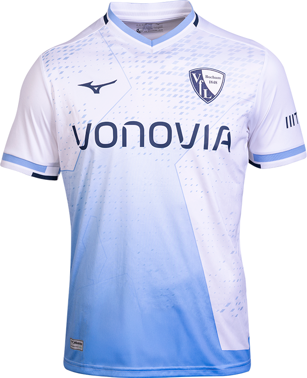 Dres Mizuno VfL Bochum Away Jersey 2025/26 by Mizuno Plava | p2gacx02-01, 0