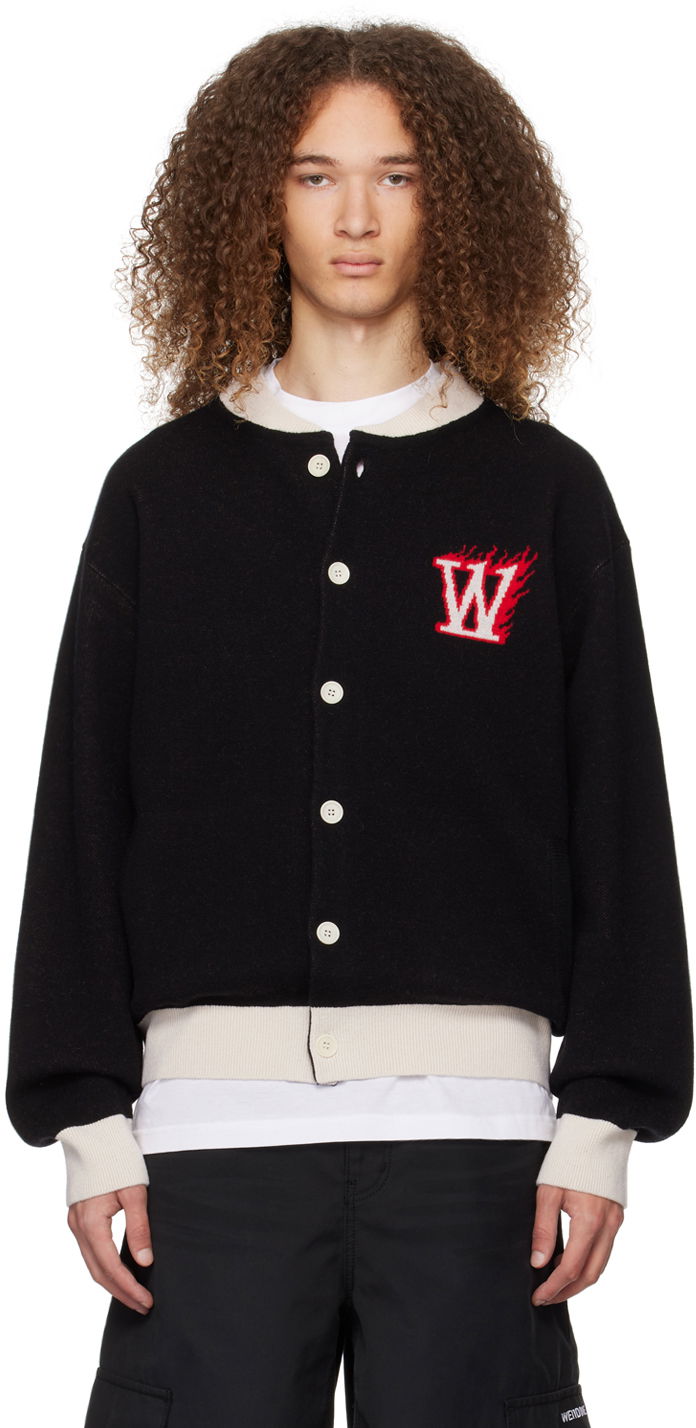 Džemper We11done We11done Baseball Cardigan Crna | WD-KJ0-24-626-U-BK