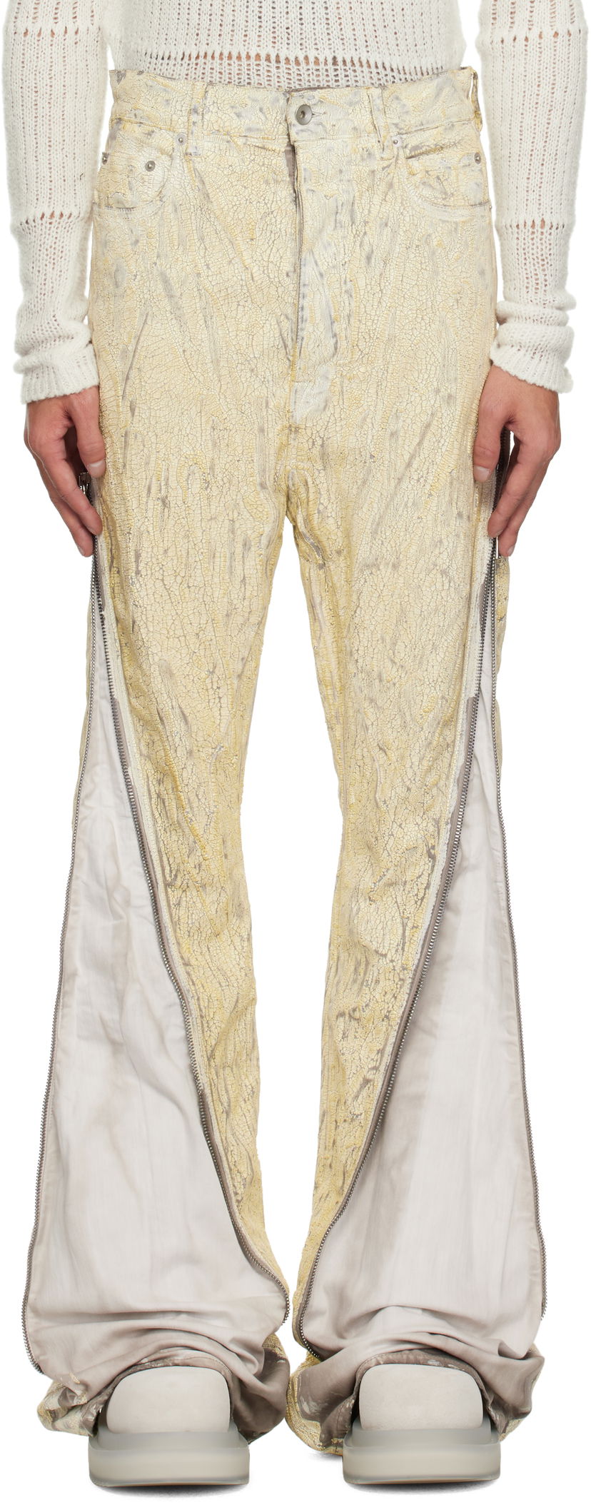 Jeans Rick Owens Rick Owens Hollywood Bolan Jeans Žuta | RR01E5343 SMMC