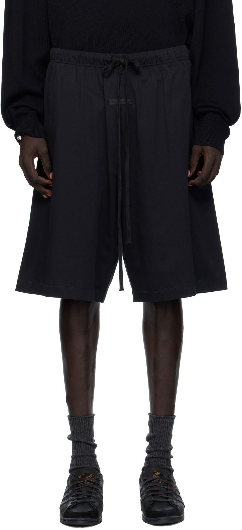 Kratke hlače Fear of God Fear of God ESSENTIALS Basketball Jersey Shorts Crna | 160SP254610F