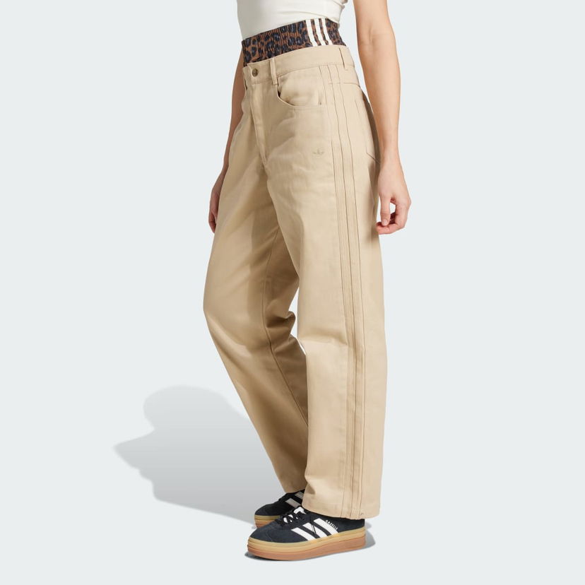 Hlače adidas Performance Firebird Wide-Leg Pants Bež | JX8760