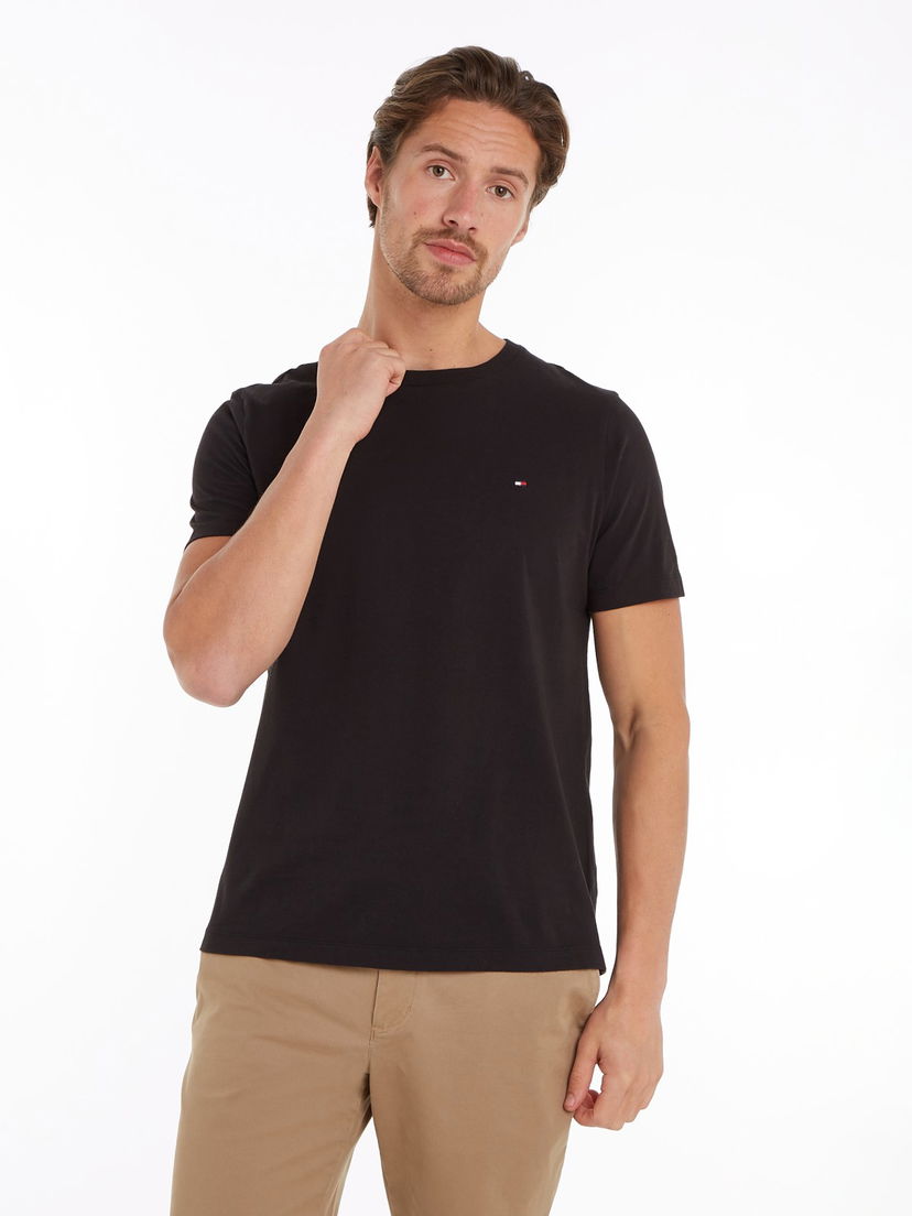 Majica kratkih rukava Tommy Hilfiger Slim Fit T-shirt Crna | MW0MW37267BDS