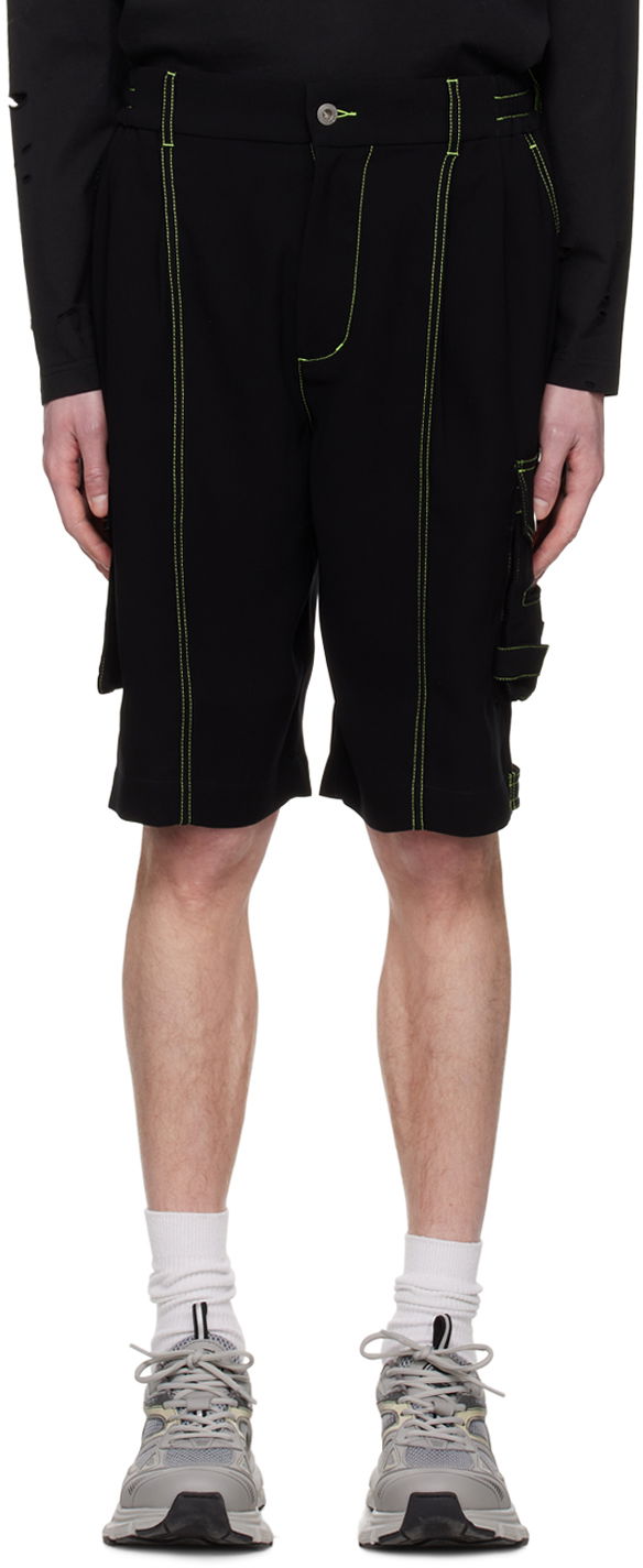 Kratke hlače Feng Chen Wang Feng Chen Wang Contrast Stitch Cargo Shorts Crna | FMS15ST08