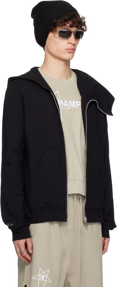 Dukserice Rick Owens Rick Owens Champion Edition Mountain Hoodie Crna | CM01E1665 CHFE FELPA, 1