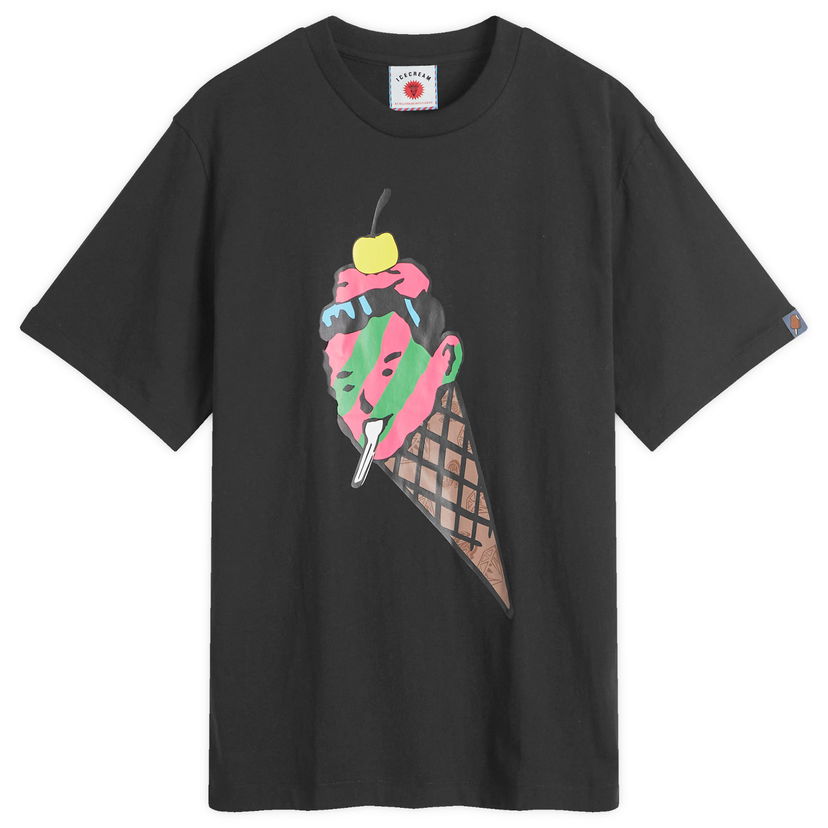 Majica kratkih rukava BBC IceCream ICECREAM Cone Man T-Shirt, Size Large Crna | IC24483-BLK