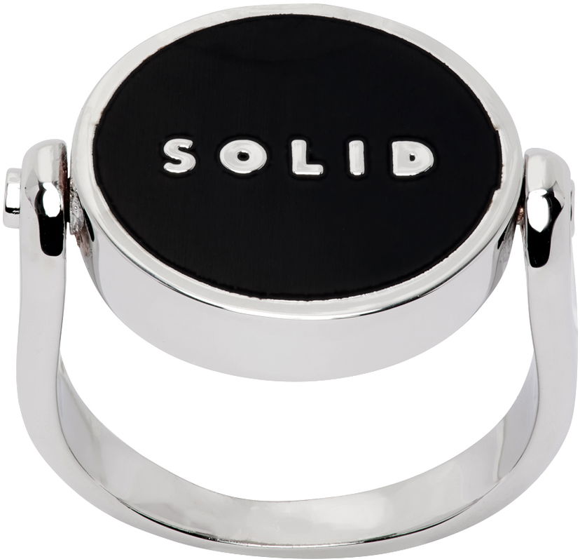 Prsten Solid Homme Solid Homme Round Ring Crna | S231AC22