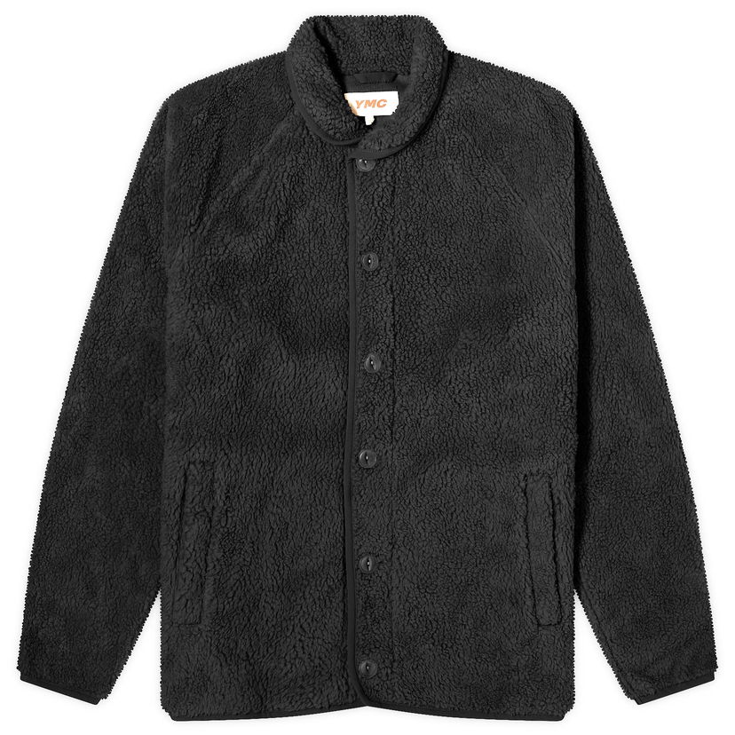 Dukserice YMC Sherpa Fleece Buttoned Jacket Crna | P7AZD-01