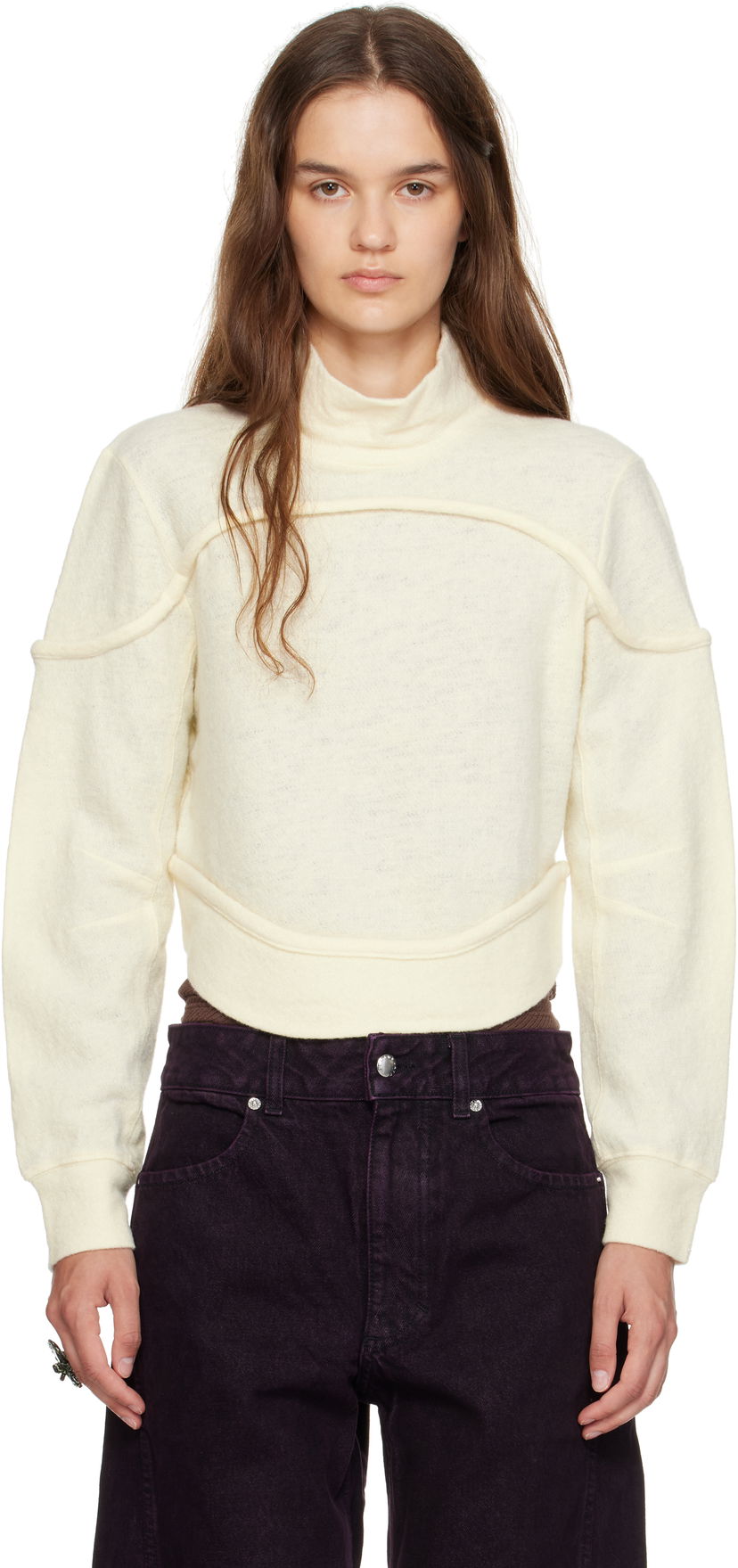Džemper Eckhaus Latta Eckhaus Latta Pallas Turtleneck Bijela | 1404-EL-PF25-M -