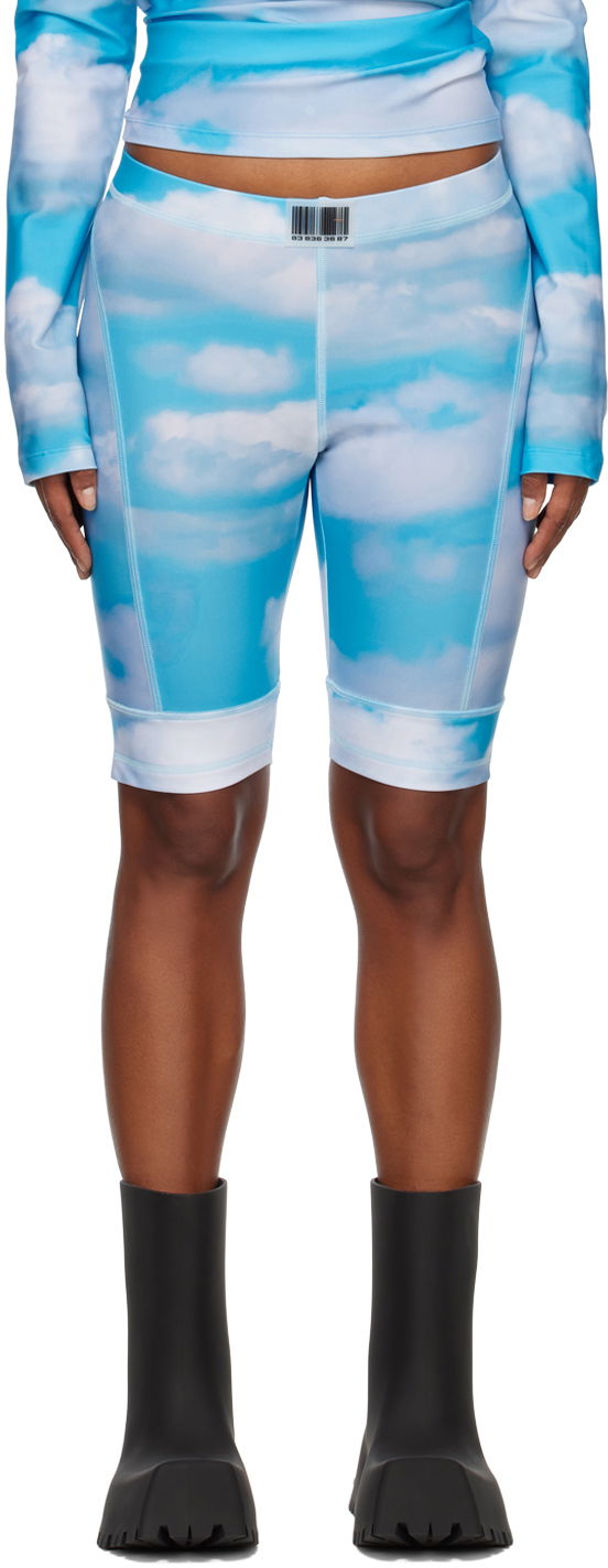 Kratke hlače VETEMENTS Printed Bike Shorts Plava | VL14AT400S