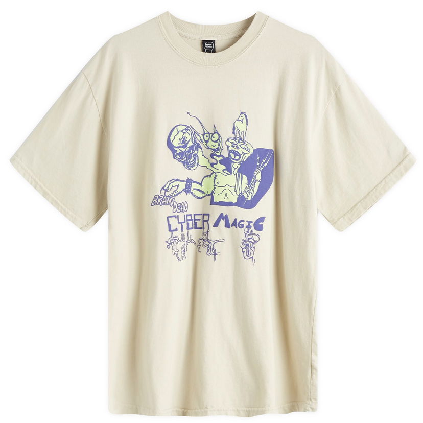 Majica kratkih rukava Brain Dead Cyber Magic Graphic Print T-Shirt Bež | W24T00004080-OAT