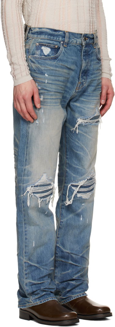 Jeans AMIRI AMIRI Pleated Denim Straight MX1 Jeans Plava | AMDNGH1087, 1