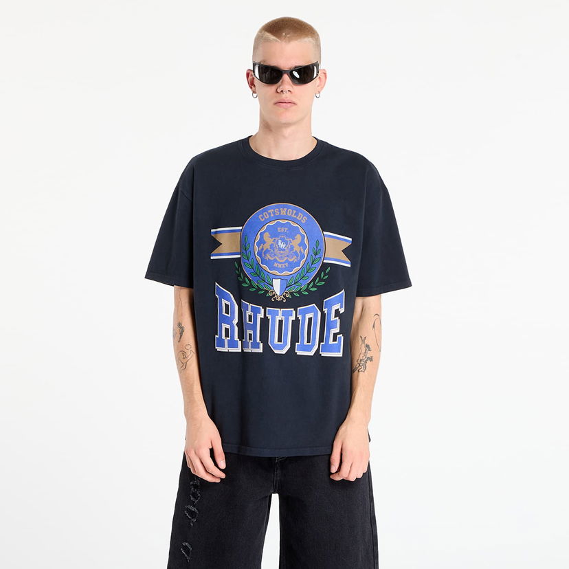 Majica kratkih rukava Rhude Rhude Cotswold Crest T-Shirt Crna | RHPF25TT060120027
