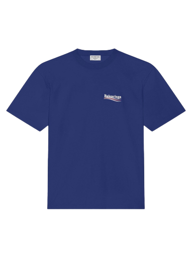 Majica kratkih rukava Balenciaga Political Campaign Large Fit T-Shirt Tamnoplava | 620969TIV521195