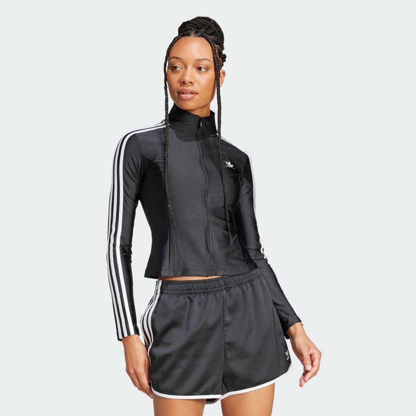 Vjetrovka adidas Performance 3-Stripes Slim Jacket Crna | JD5025