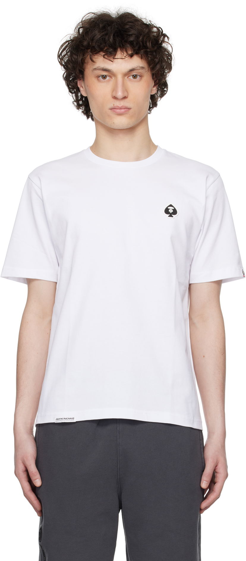 Majica kratkih rukava AAPE by A Bathing Ape AAPE by A Bathing Ape 'AAPE Now' Spades Graphic T-Shirt Bijela | AAPTEM1599XXNWHX