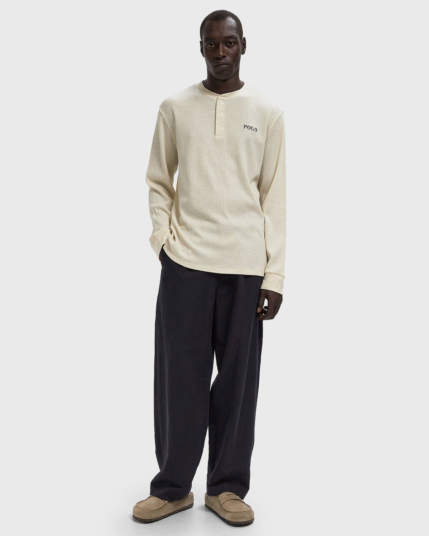 Majica kratkih rukava Polo by Ralph Lauren Polo Ralph Lauren Long Sleeve Henley Sleep Top Bež | 714950609005, 1