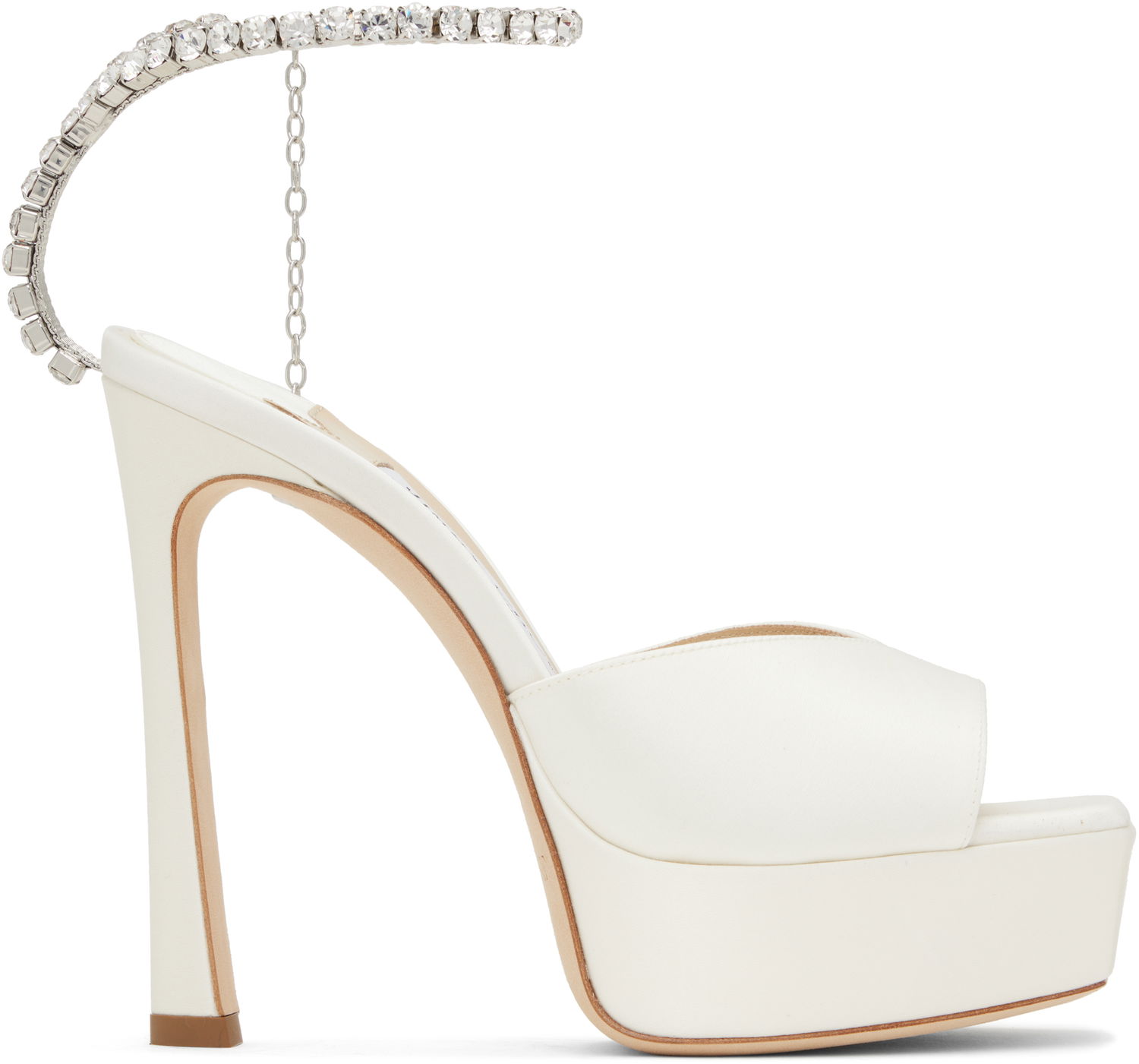 Tenisice i cipele Jimmy Choo Jimmy Choo Saeda 125 Heeled Sandals Bijela | SAEDA SANDAL 125, 0