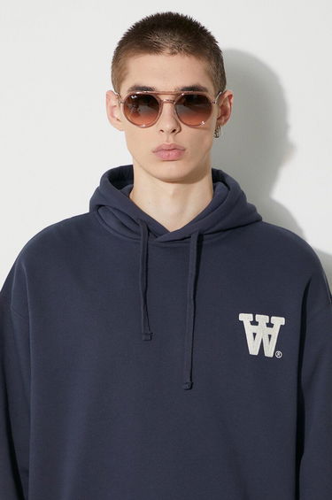 Dukserice WOOD WOOD Wood Wood Cass AA Moss Embroidery Hoodie Tamnoplava | 10285606.2424, 4