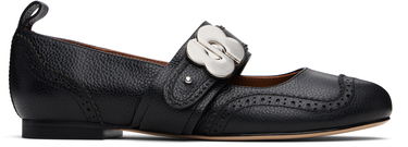 Njega cipela SHUSHU/TONG SHUSHU/TONG Round-Toe Ballerina Flats Crna | FSDEAC06 LEA252, 0