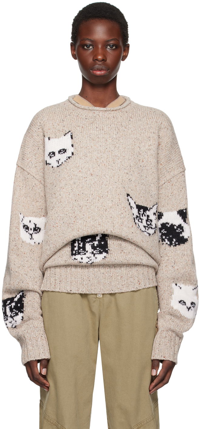Džemper Acne Studios Pattern Sweater Bež | C60096-