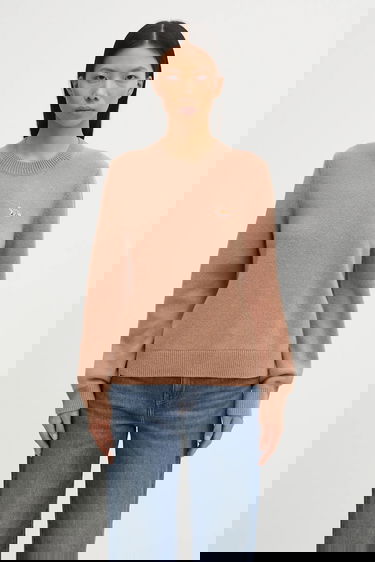 Džemper MAISON KITSUNÉ Maison Kitsuné Baby Fox Lambswool Regular Fit Crew Neck Sweater Bež | PW00817KT1006, 0