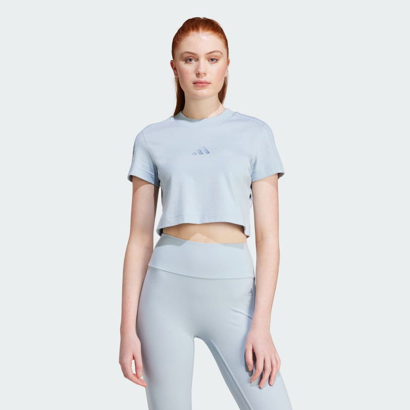 Crop top adidas Performance ALL SZN Slim Cropped T-Shirt Plava | IY6846