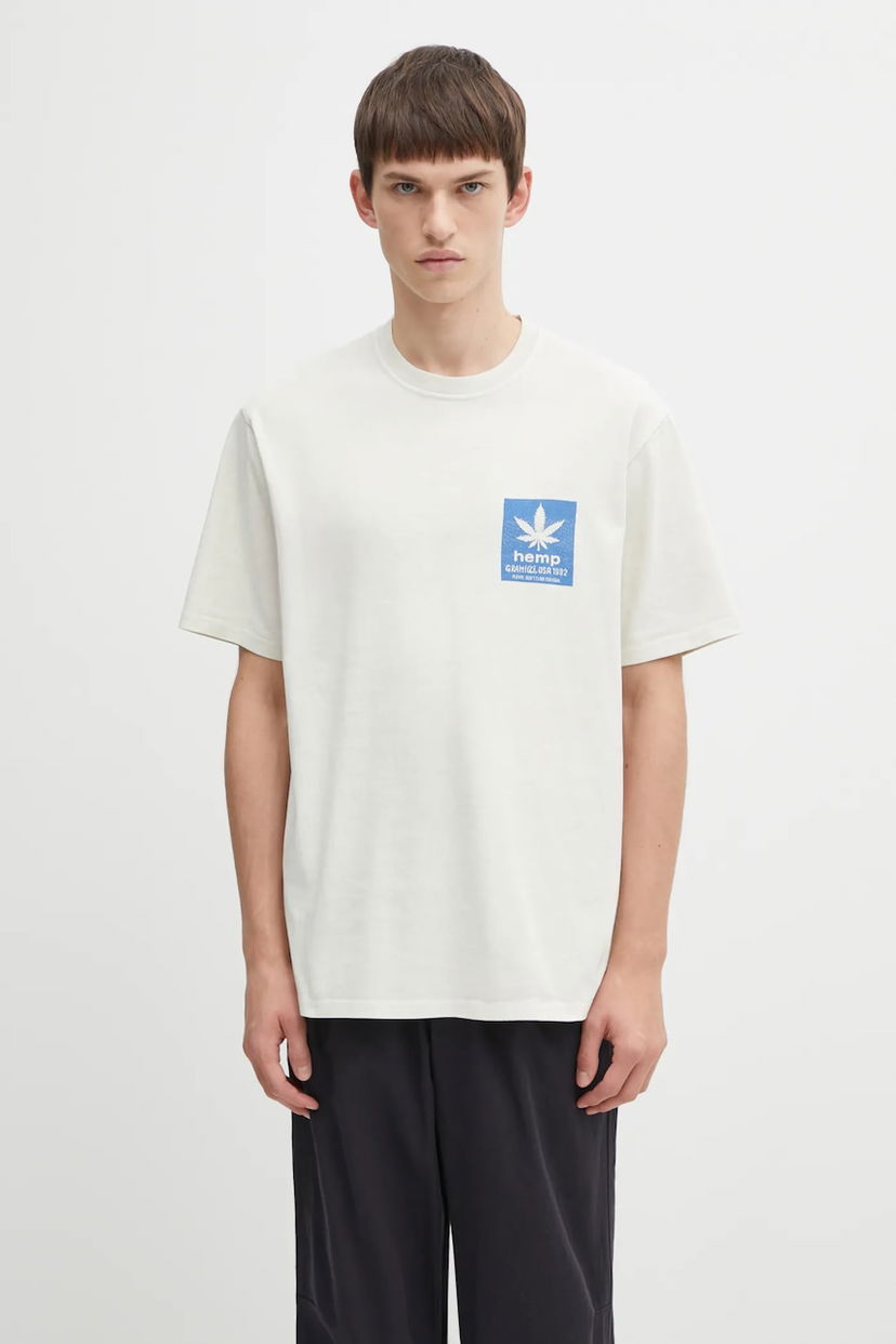 Majica kratkih rukava GRAMICCI Printed T-Shirt Hemp Bijela | G5FU.T081
