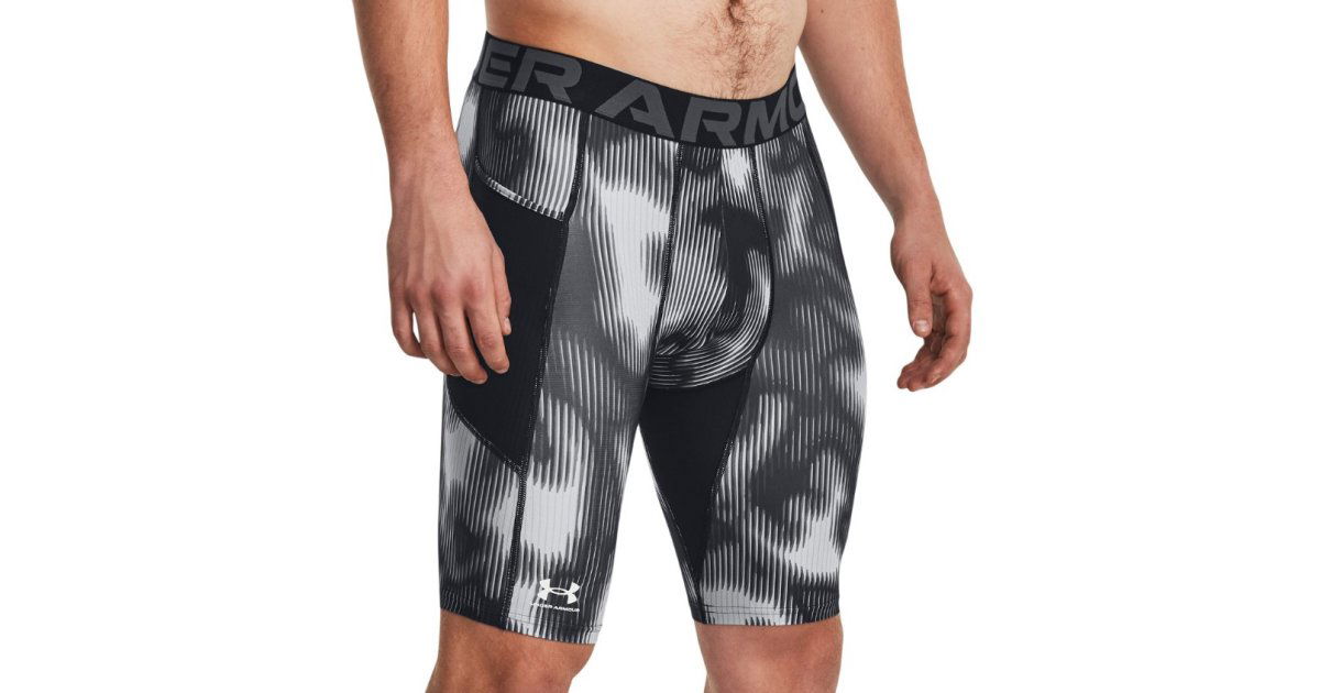 Kratke hlače Under Armour HeatGear® Printed Long Shorts Crna | 1380919-001, 1