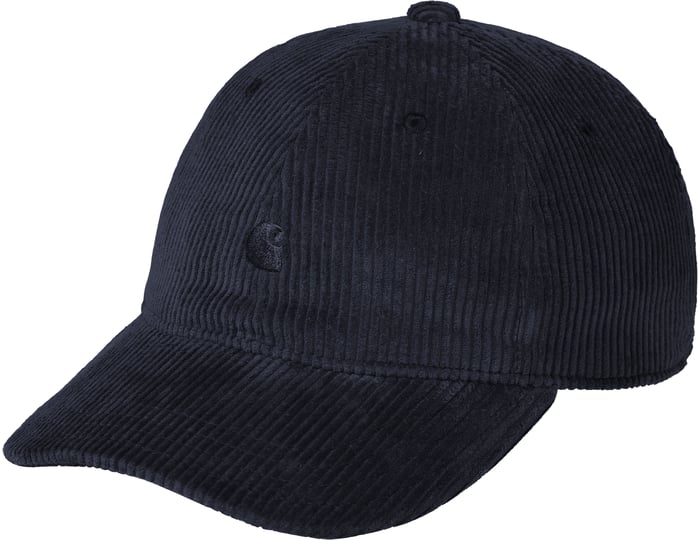 Kapa Carhartt WIP Corduroy Baseball Cap with Embroidered Logo Tamnoplava | I026890