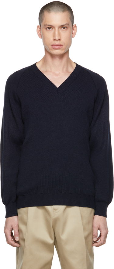 Džemper Comme des Garçons Lochaven of Scotland Edition V-Neck Sweater Tamnoplava | DH-N505-051, 0