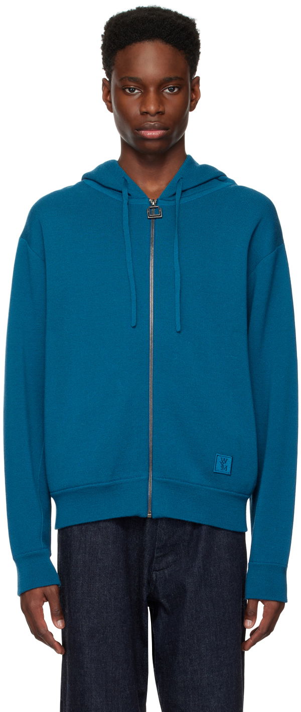 Dukserice WOOYOUNGMI Wooyoungmi Zip Hoodie Plava | W223KN05