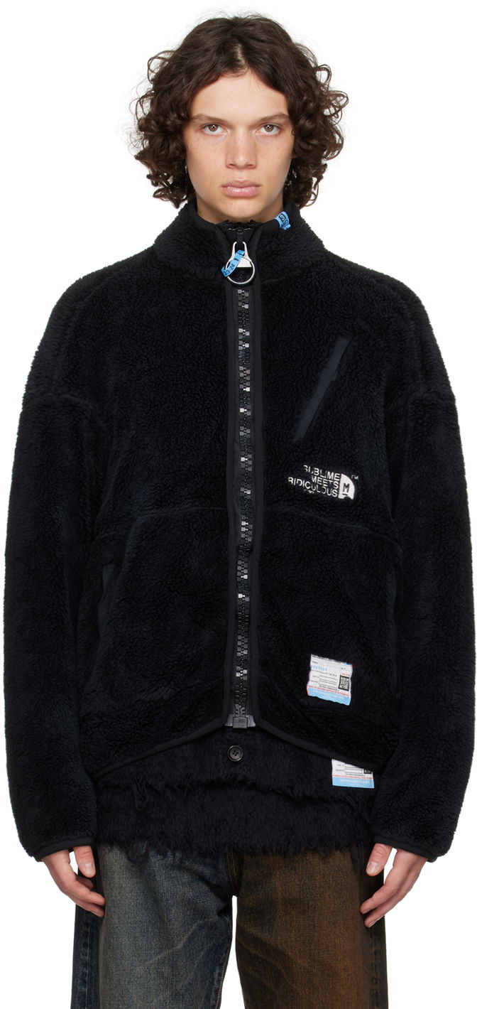 Dukserice Maison MIHARA YASUHIRO Fleece Zip Jacket Crna | A11BL621
