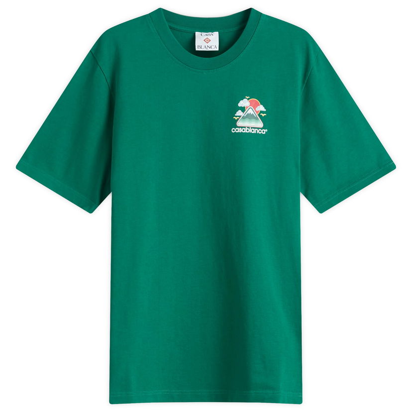 Majica kratkih rukava Casablanca Casablanca Montagne Ondulée Screen Printed T-Shirt, Size Large Zelena | MPF25-JTS-001-06