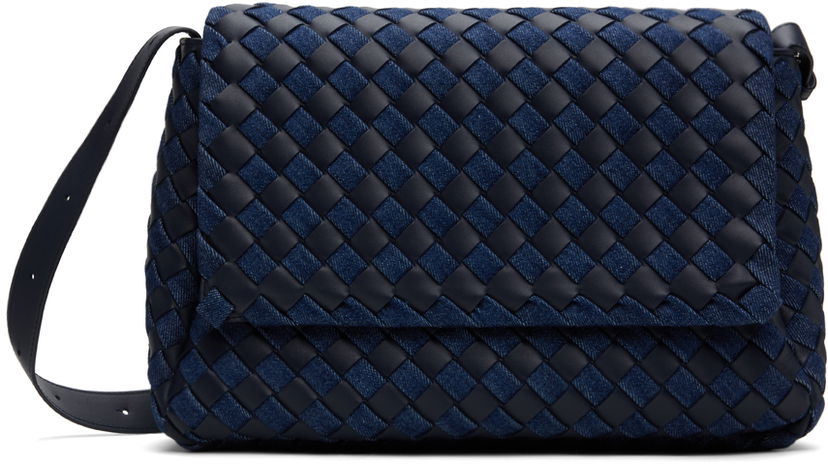Torba za rame Bottega Veneta Bottega Veneta Large Cobble Messenger Bag Plava | 796811V4IL1