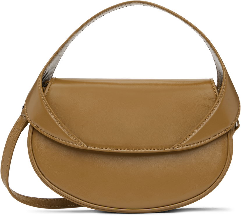 Ručna torbica BY FAR Hari Creased Leather Shoulder Bag Smeđa | MWBTH008LL002BR044PL