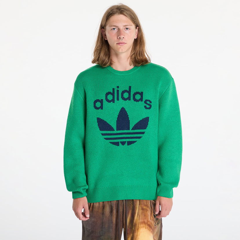 Džemper adidas Originals Knit Crewneck Green/ Night Indigo Zelena | JN5966