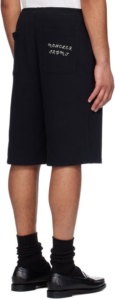 Kratke hlače Moncler Moncler Genius x FRGMT Hiroshi Fujiwara Embroidered Logo Cotton Shorts Crna | K109U8H00001M5214, 2