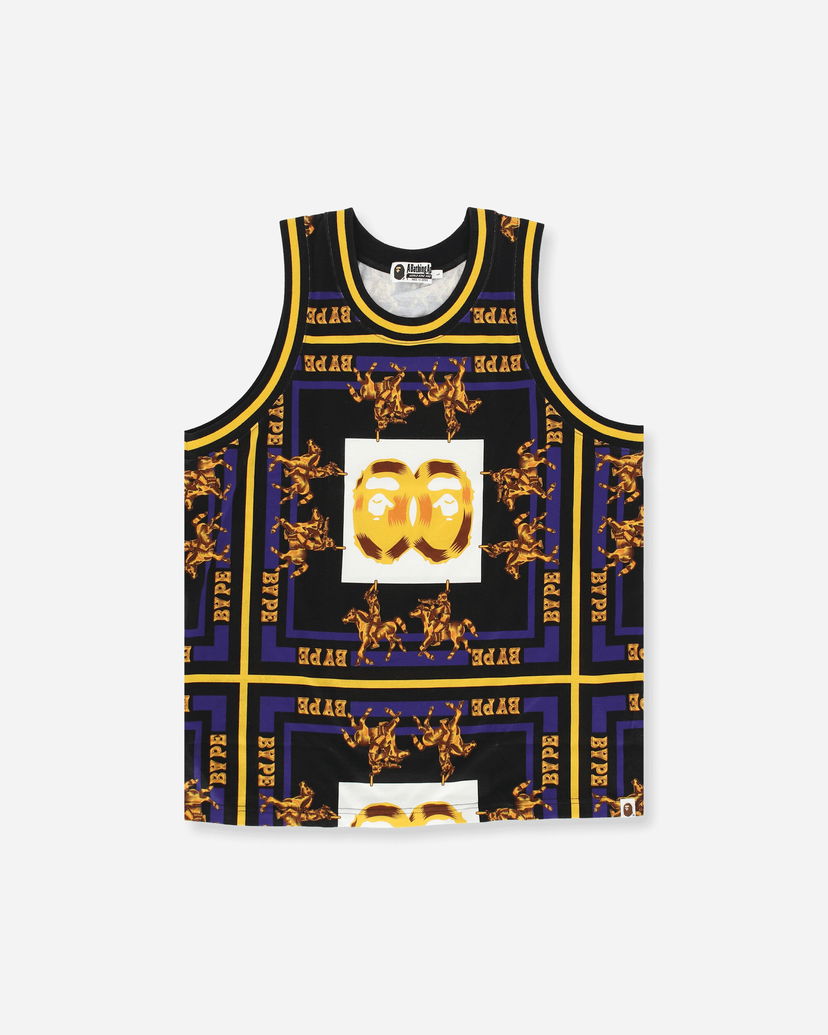 Majica bez rukava BAPE Double Ape Head Basketball Jersey Crna | 1H30109008 001