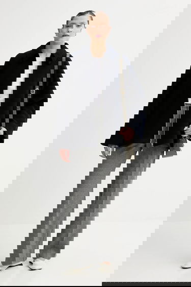 Jakna Samsoe Samsoe ALMA Wool Cape Jacket Tamnoplava | F23300184, 1