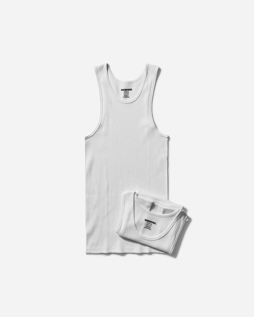 Majica bez rukava Neighborhood Classic 2-Pack Tank Top Bijela | 251QTNH-UWM02 WH