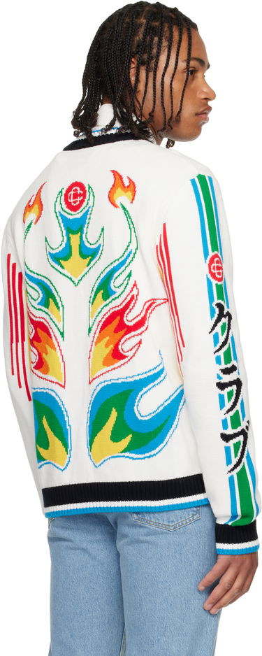 Bomber jakna Casablanca Flame Laurel Cotton Knit Casa Club Jacket Višebojno | M-AW25-KW-1100-01, 2