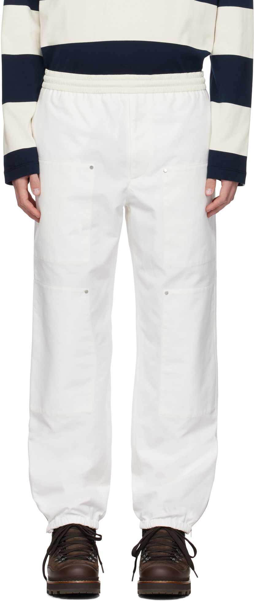 Hlače i traperice Moncler Archivio Creativo CP Trousers Bijela | J20912A00045597ZZ