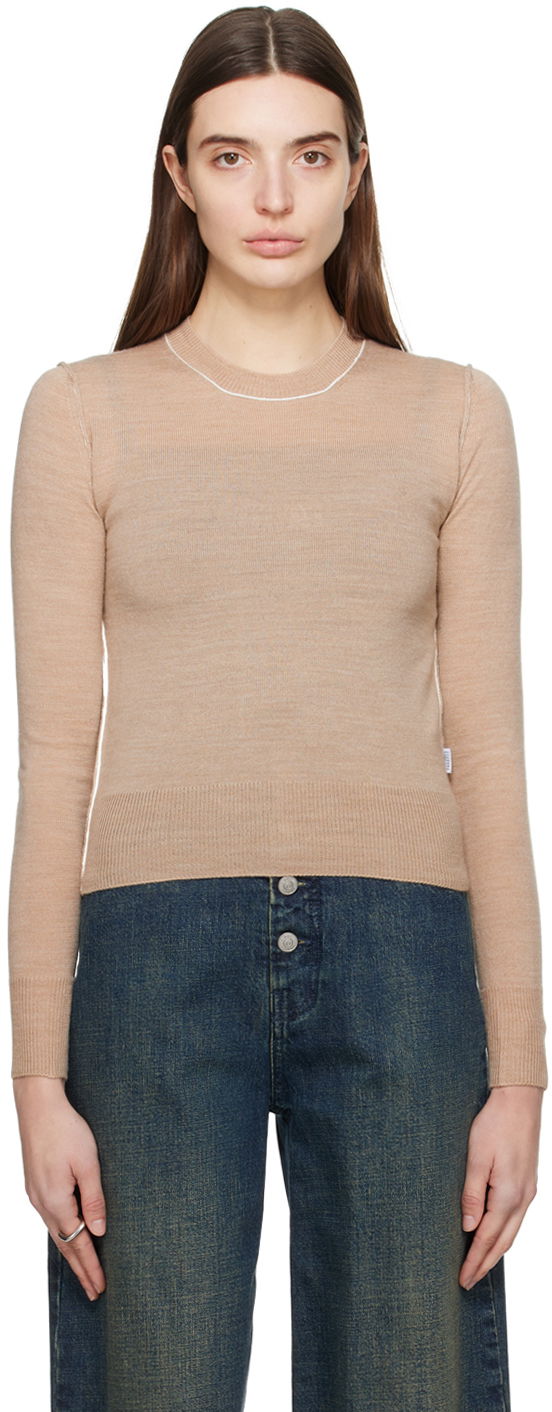 Džemper Maison Margiela MM6 Exposed Seam Sweater Bež | S52HL0020 S18446